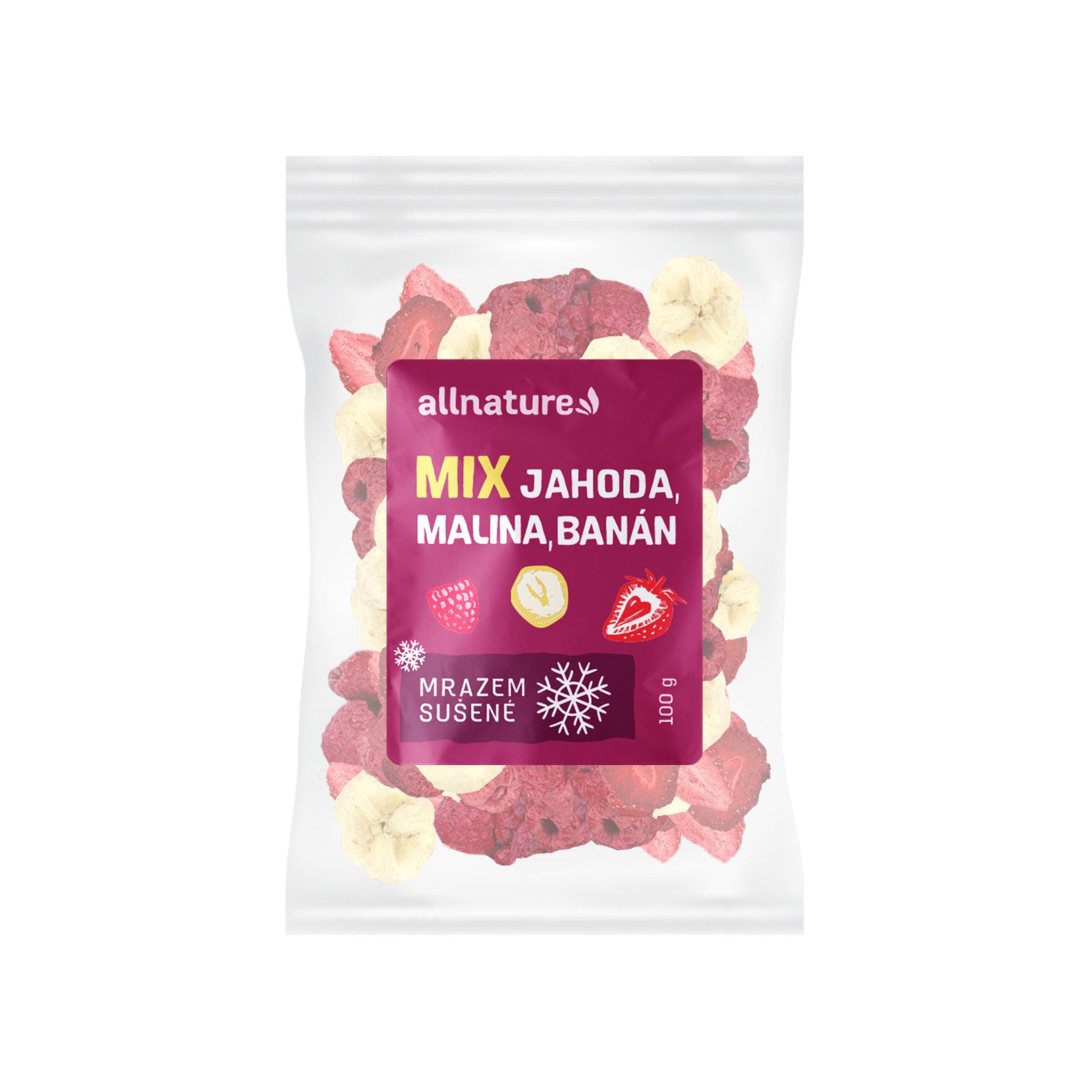 Allnature Mix lyofilizovaného ovoce - jahoda