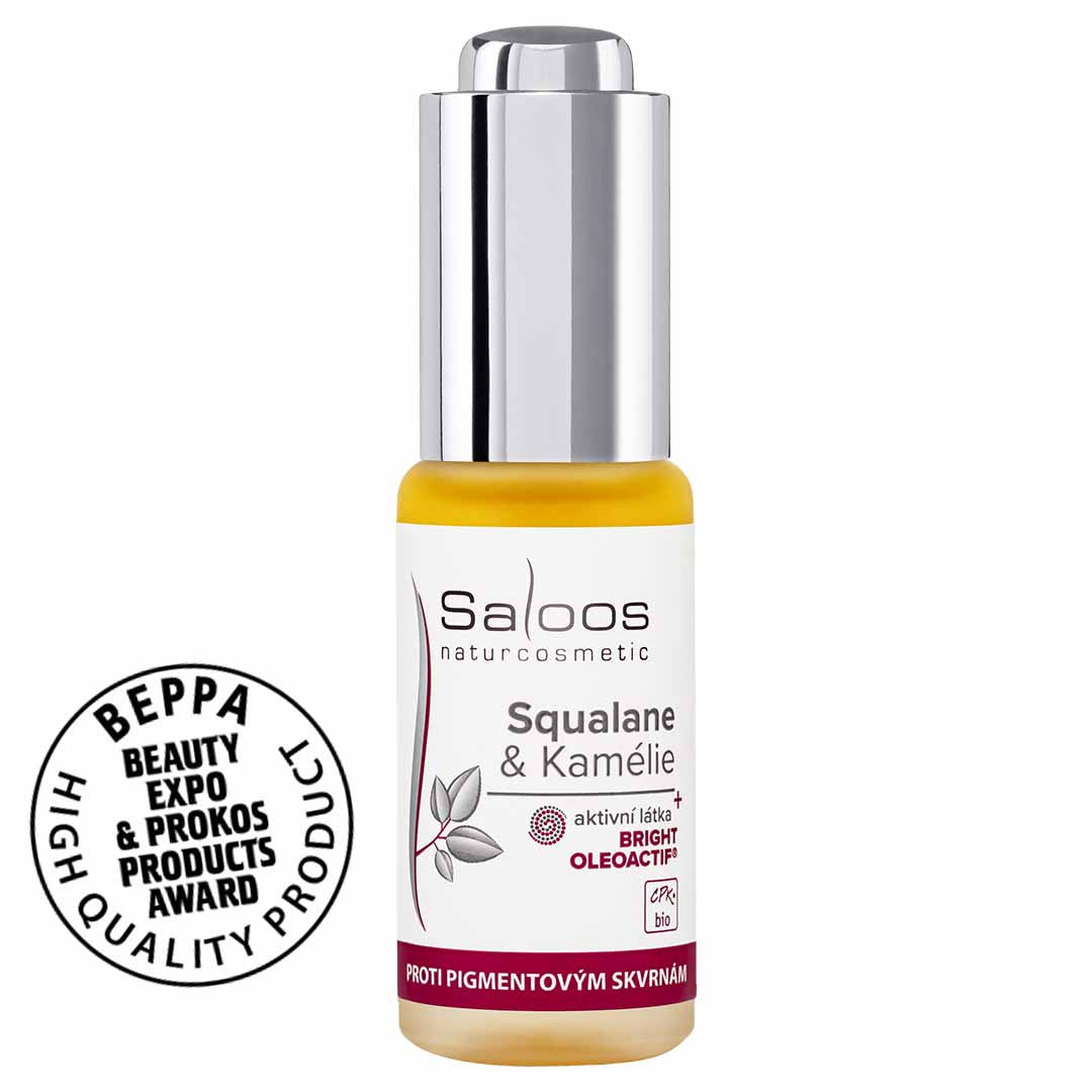 Saloos Pleťový olej Squalane & Kamélie BIO (20 ml) - redukce pigmentových skvrn Saloos