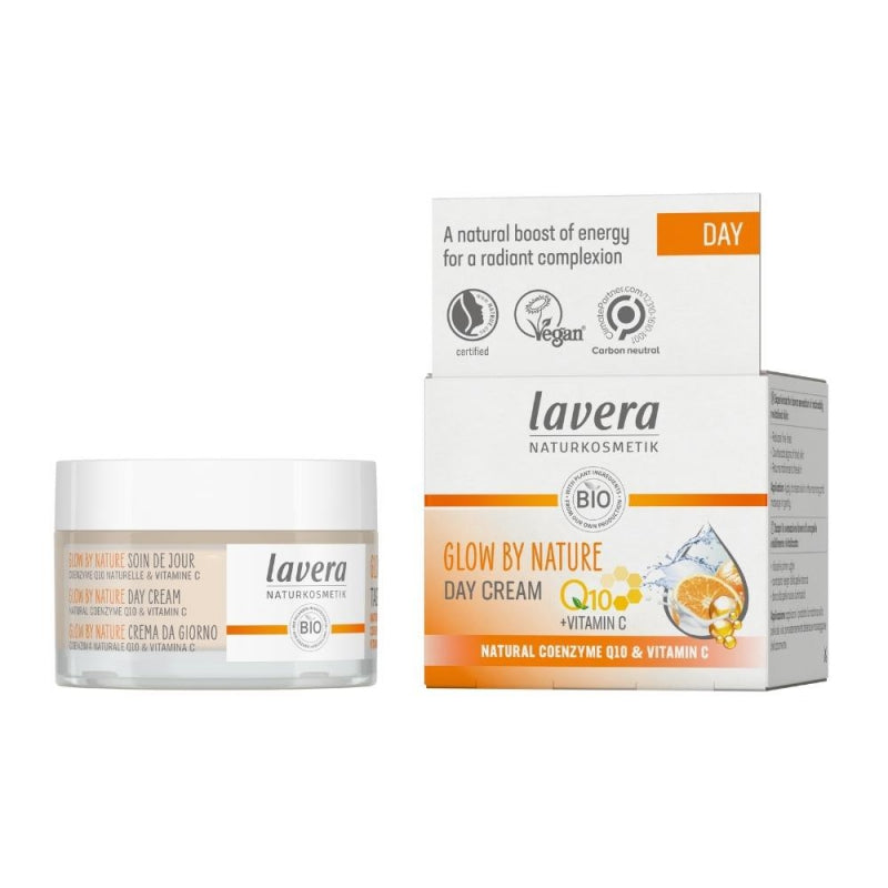 Lavera Glow by Nature Denní krém s koenzymem Q10 a vit. C (50 ml) - s extrakty z rakytníku a citrusů Lavera