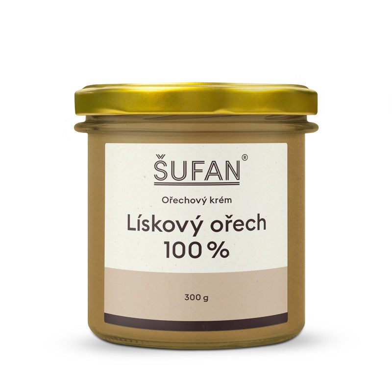 Šufan Lískooříškové máslo 100% - 330 g - z pražených ořechů Šufan