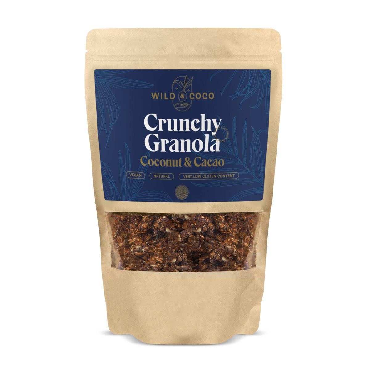 Wild & Coco Crunchy Granola Coconut & Cacao (250 g) - s nízkým obsahem lepku Wild & Coco