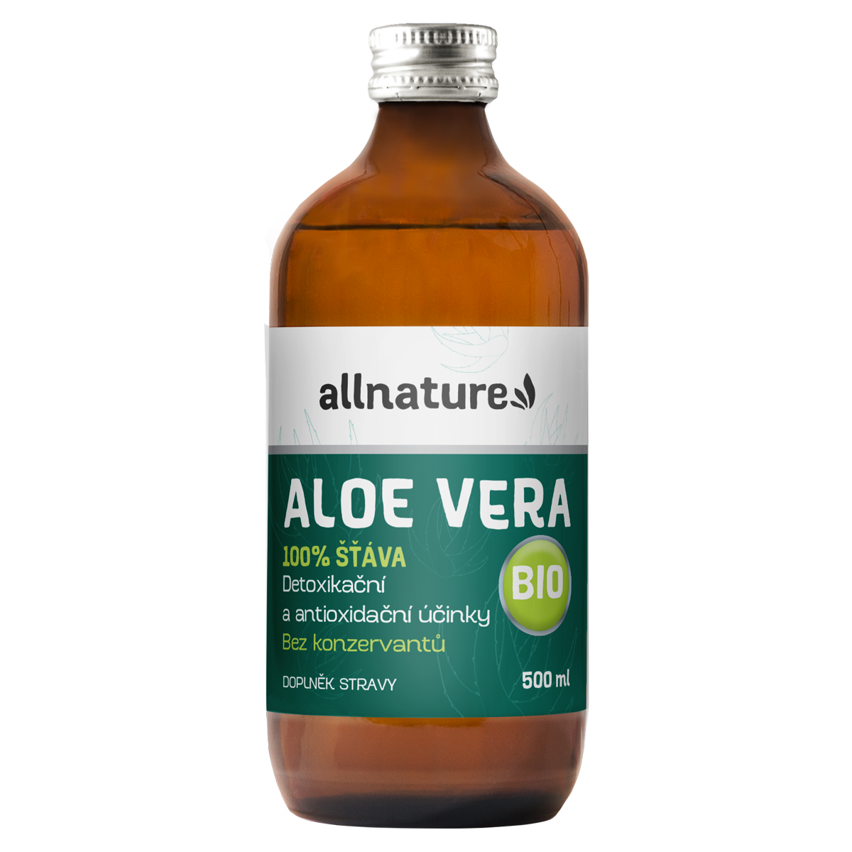 Allnature Aloe vera BIO - II. jakost - 500 ml - zázračný elixír z mexika Allnature