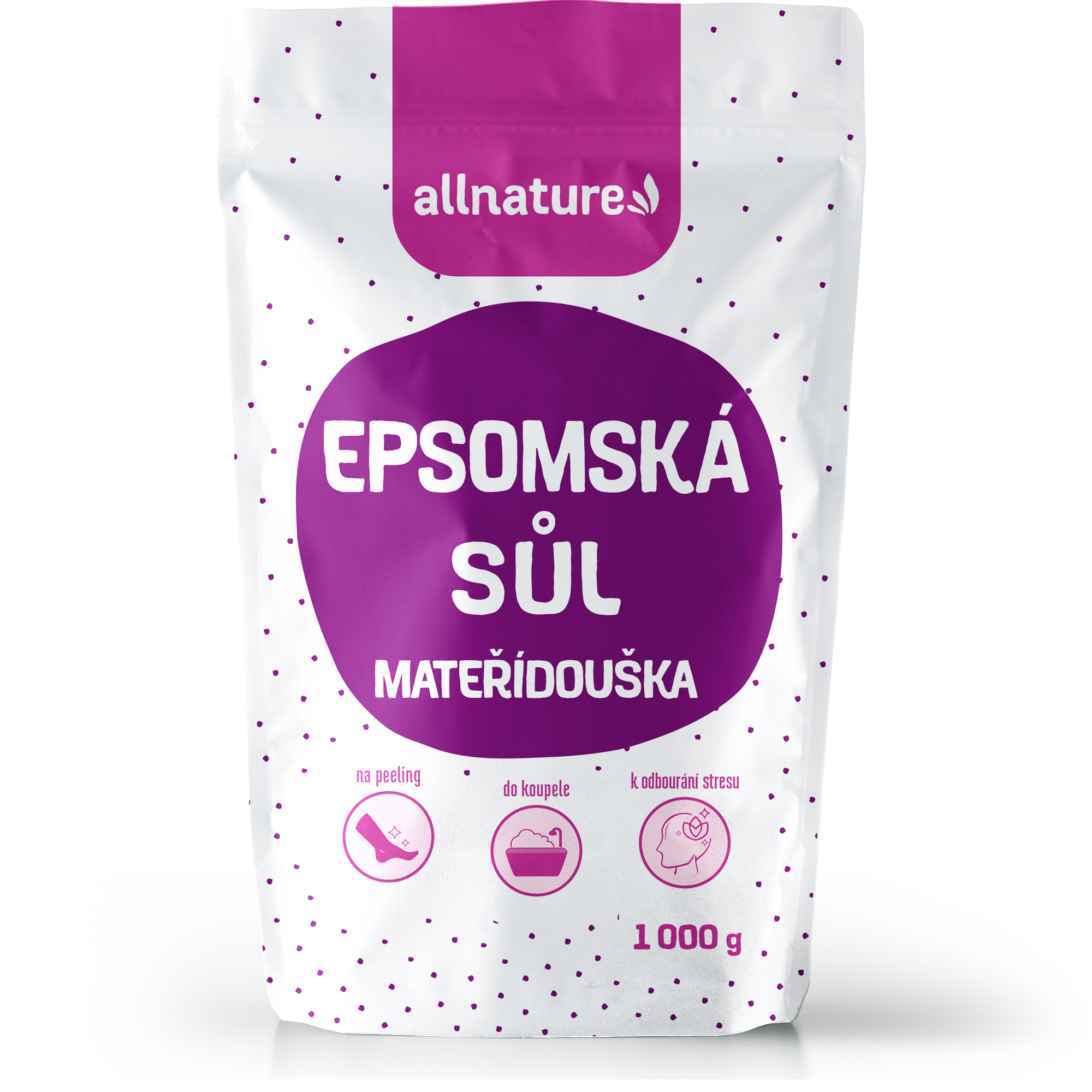 Allnature Epsomská sůl Mateřídouška (1 kg) - relaxace s nádechem mateřídoušky Allnature