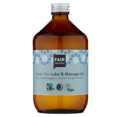 Fair Squared Lubrikační a masážní gel se zeleným čajem - 500 ml - veganský a fair trade Fair Squared