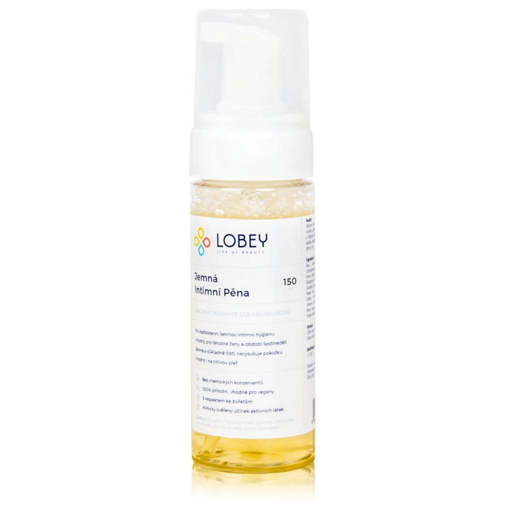 Lobey Jemná intimní mycí pěna BIO (150 ml) - výjimečně šetrná Lobey