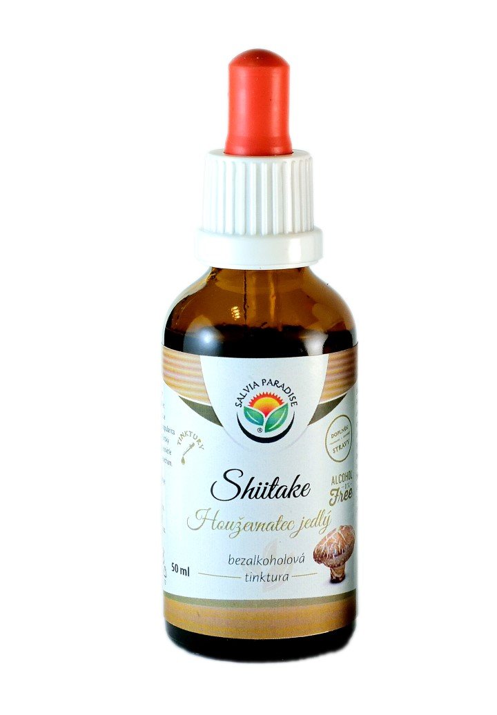 Salvia Paradise Shiitake - tinktura bez ethanolu (50 ml) - II. jakost - síla tradiční funkční houby Salvia Paradise