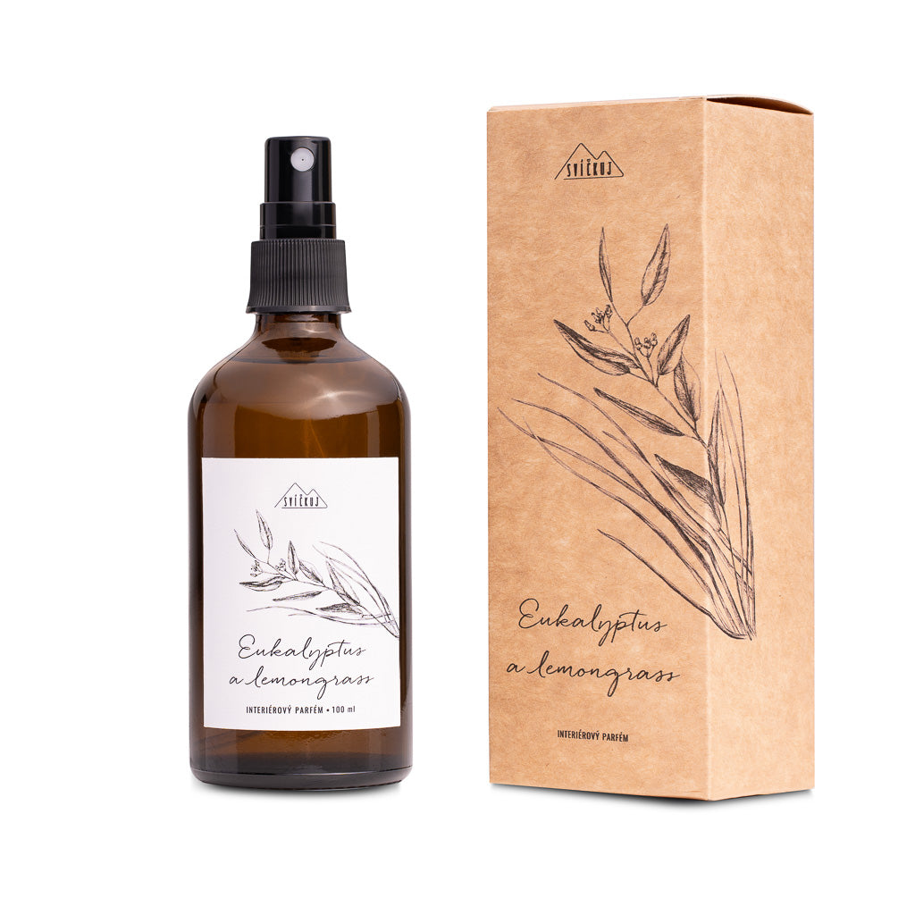 Svíčkuj Interiérový parfém - Eukalyptus a lemongrass (100 ml) - provoní domov i textil Svíčkuj