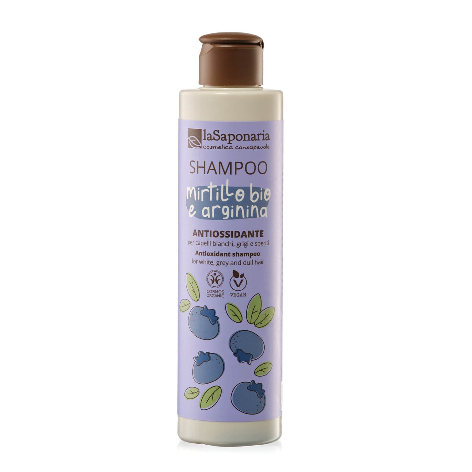 laSaponaria Šampon No yellow na šedivé vlasy s borůvkou a argininem BIO (200 ml) laSaponaria