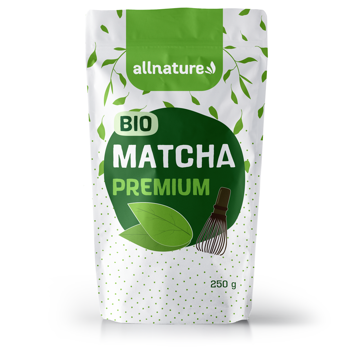 Allnature Matcha Premium BIO (250 g) - II. jakost - z první jarní sklizně čajových lístků Allnature