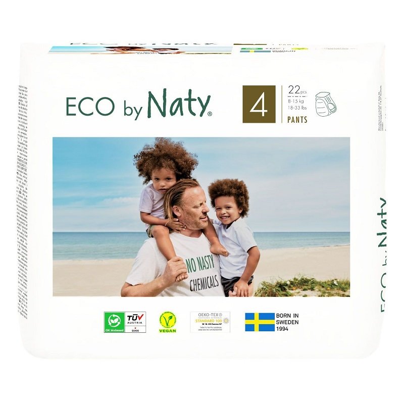 Eco by Naty Natahovací plenkové kalhotky Maxi 4 (8-15 kg) (22 ks) Eco by Naty