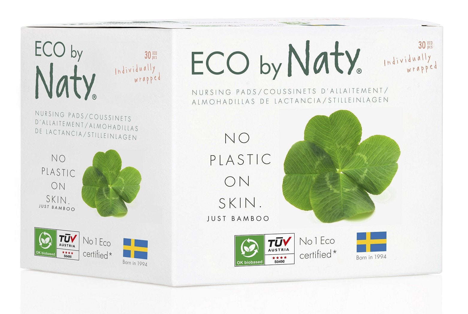 Eco by Naty Vložky do podprsenky pro kojící maminky (30 ks) - 100% přírodní a kompostovatelné Eco by Naty