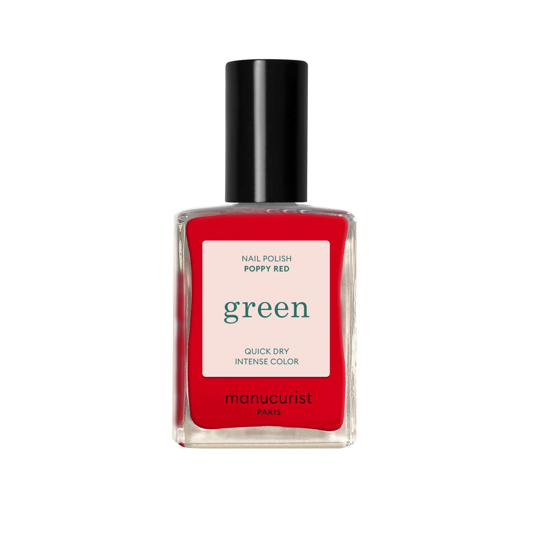 Manucurist Green schnoucí lak na nehty - Poppy Red (15 ml) - výrazná červeň vlčích máků Manucurist