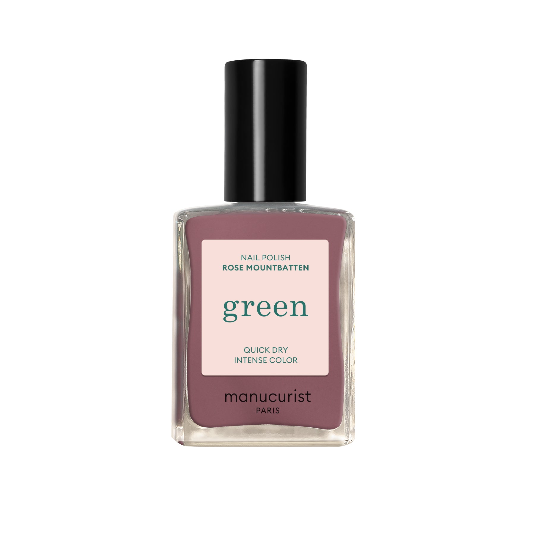 Manucurist Green schnoucí lak na nehty - Rose Mountbatten (15 ml) - růžová s šedohnědými podtóny Manucurist