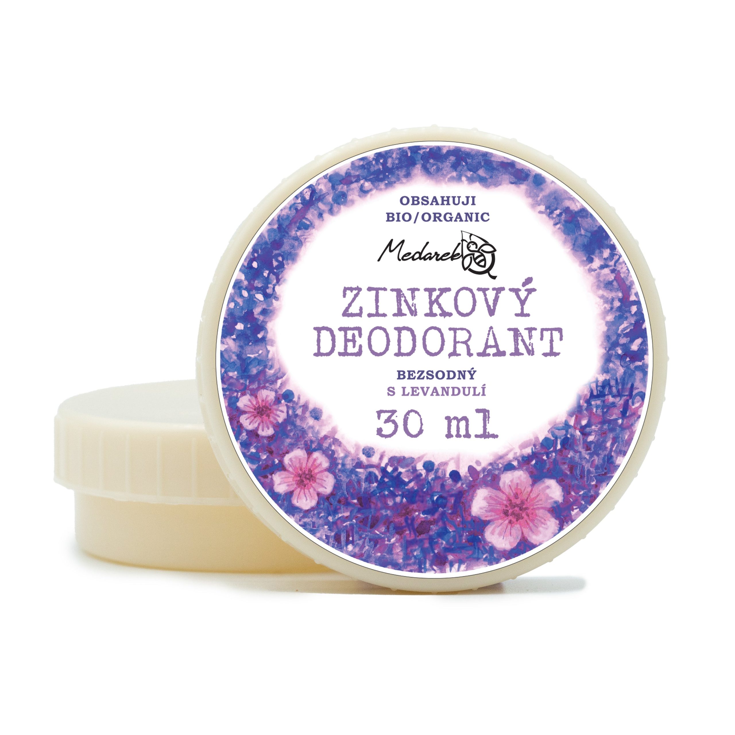 Medarek Krémový deodorant zinkový bez sody - Levandule (30 ml) Medarek