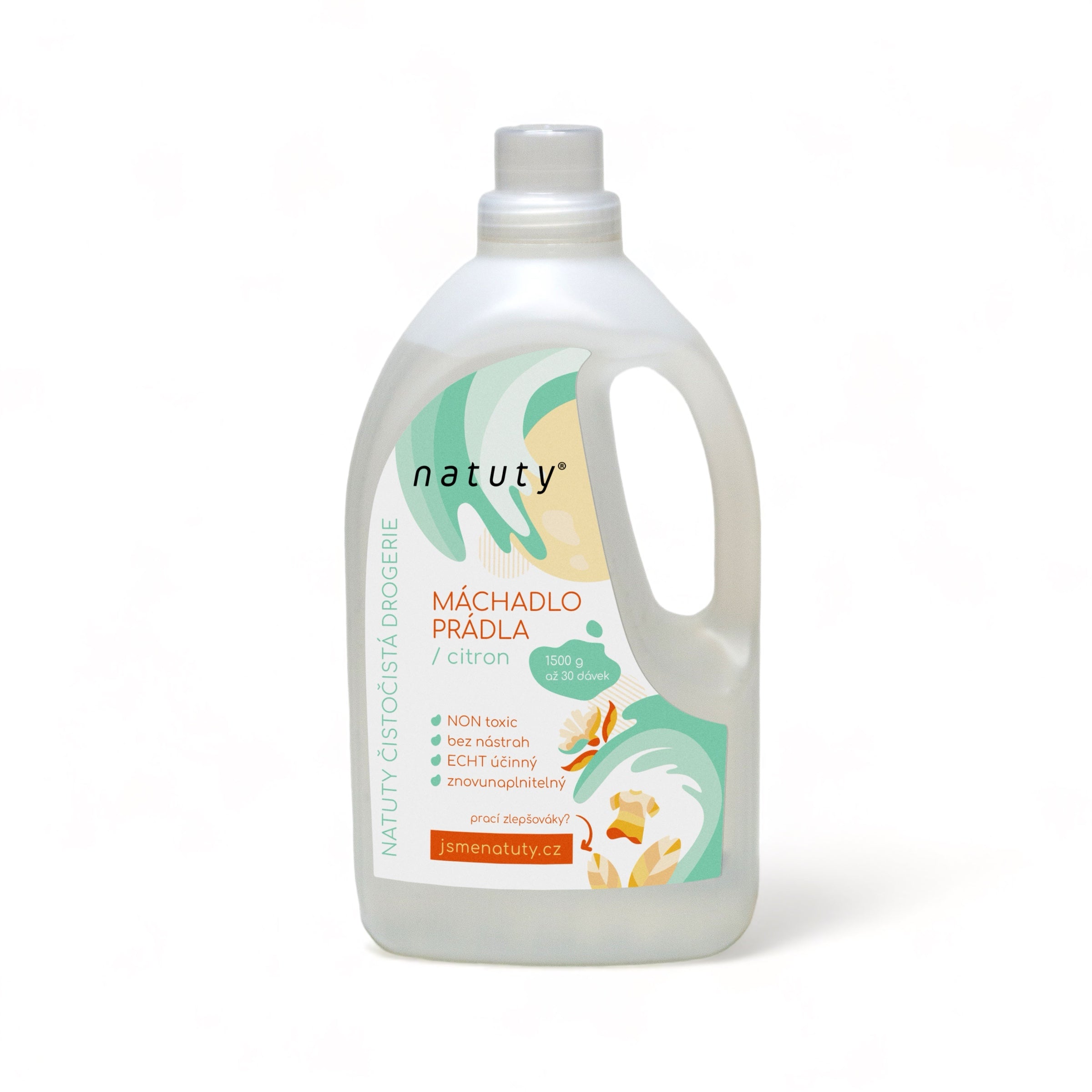 Natuty Máchadlo prádla s vůní citronu - 1.5 l - II. jakost Natuty