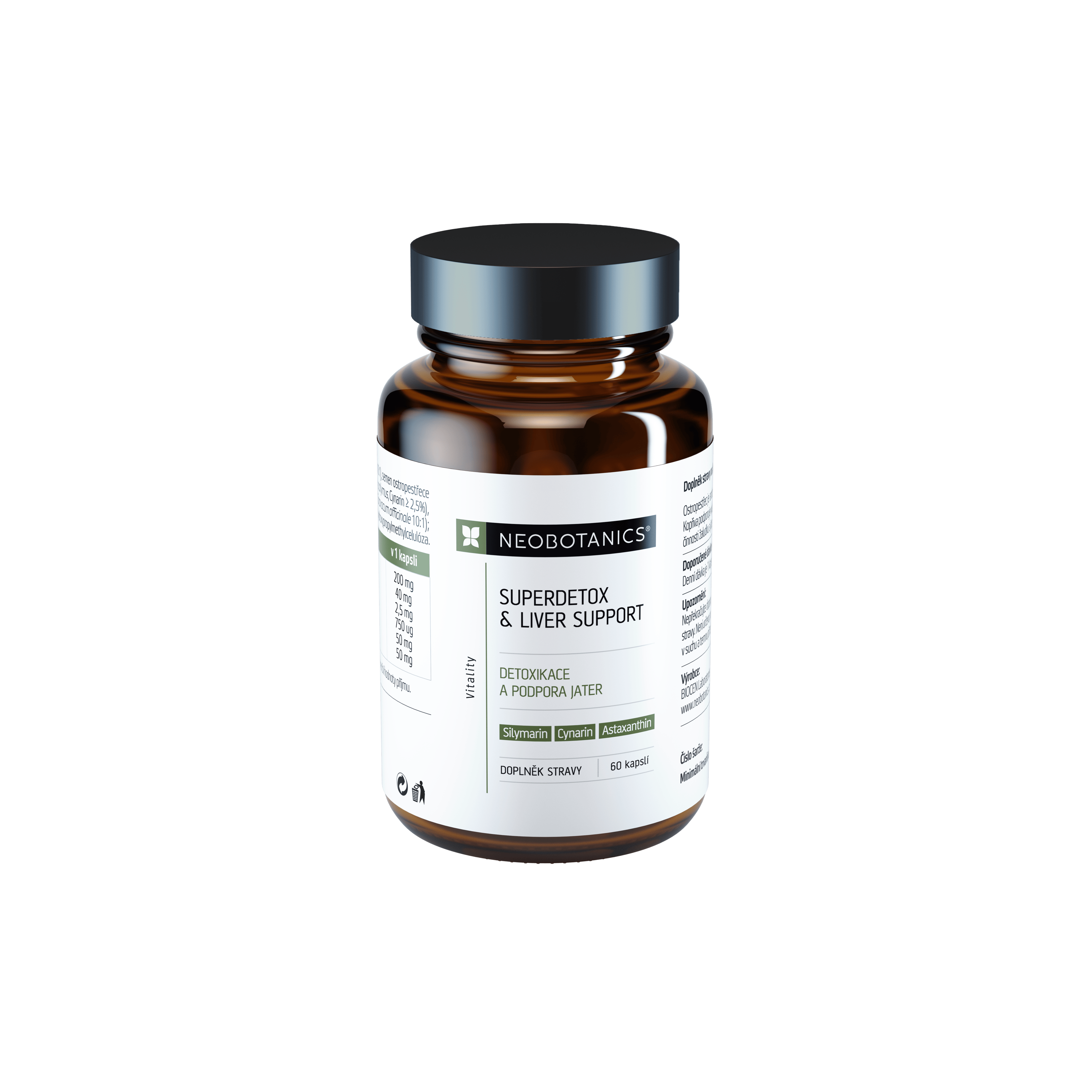 Neobotanics Superdetox & Liver Support (60 kapslí) - detoxikace a podpora jater Neobotanics