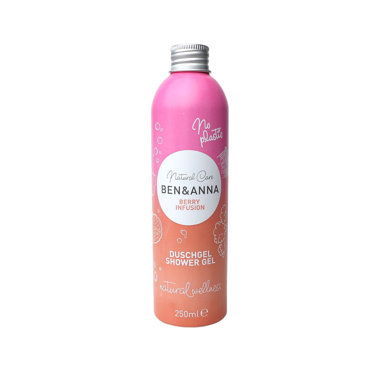 Ben & Anna Sprchový gel - Berry Infusion (250 ml) - se sladkou ovocnou vůní Ben & Anna