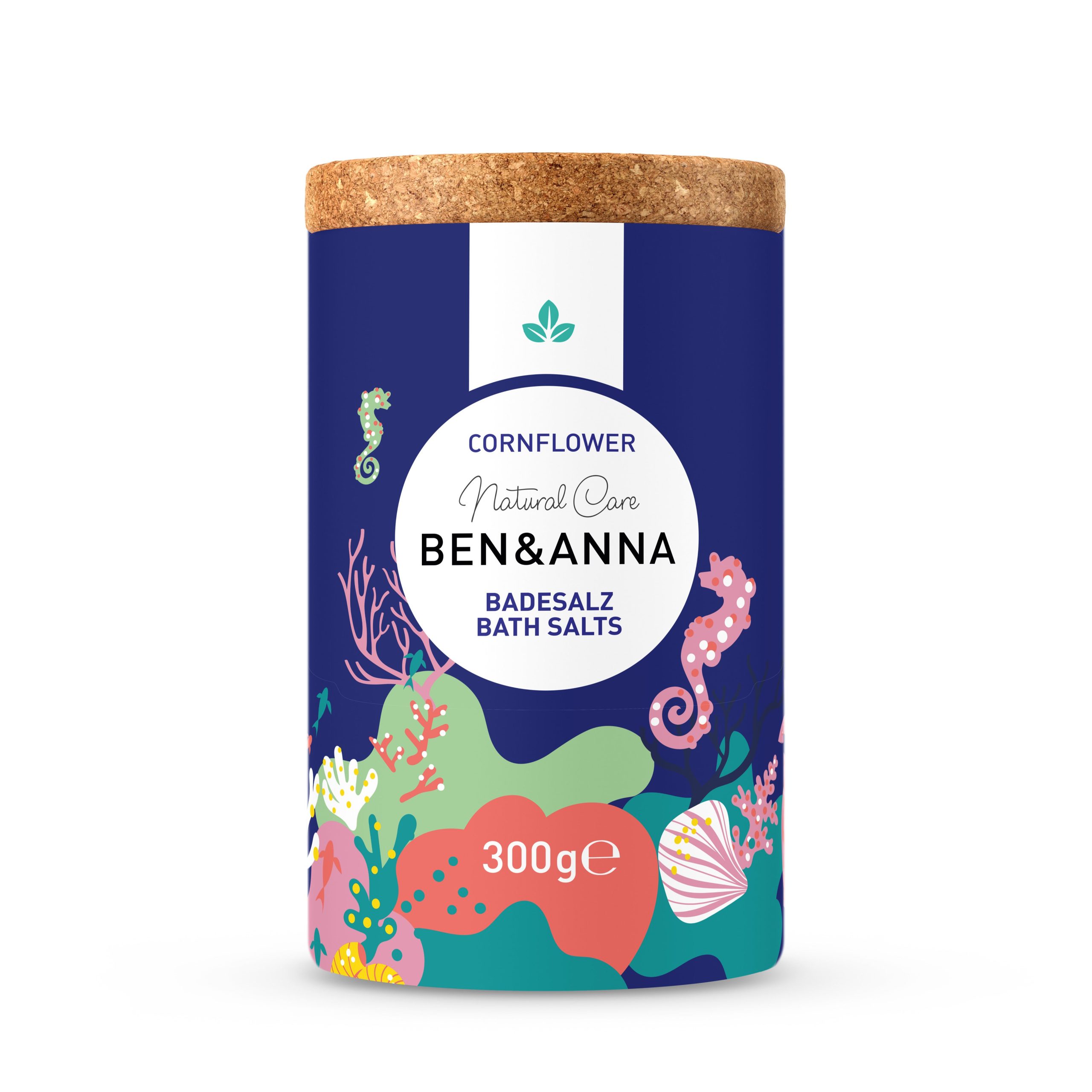 Ben & Anna Sůl do koupele - Cornflower (300 g) - uvolní svaly a zrelaxuje Ben & Anna